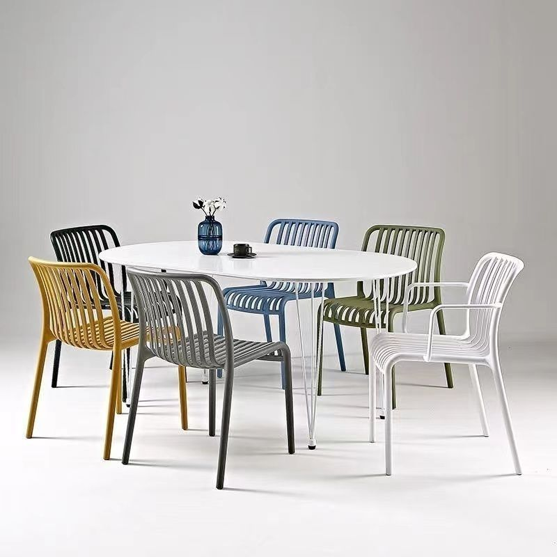 Slatted Plastic Dining Chair
