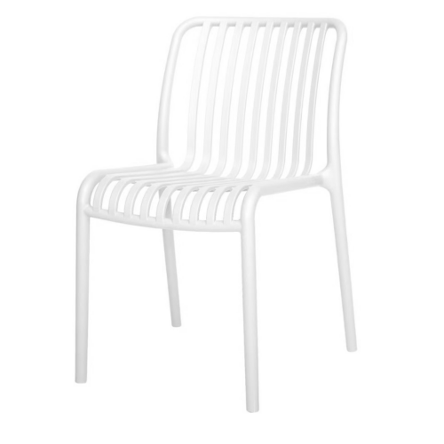 Slatted Plastic Dining Chair - Dining chair - QONKA HOME