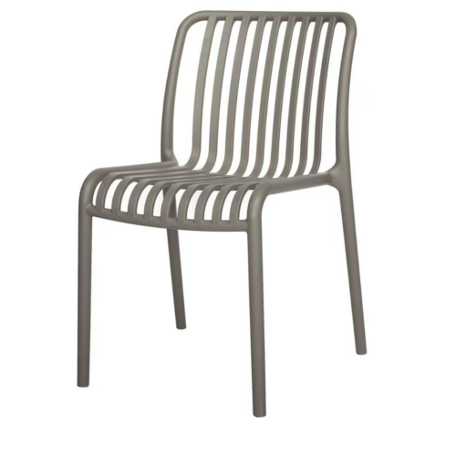 Slatted Plastic Dining Chair - Dining chair - QONKA HOME