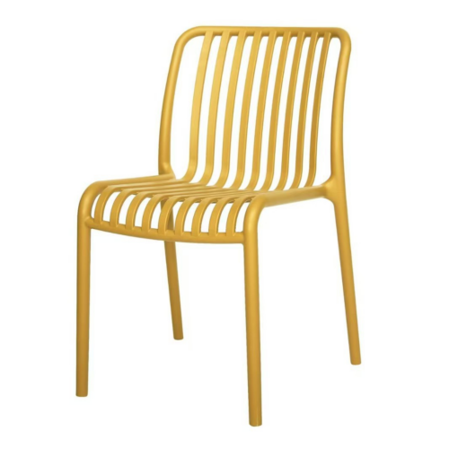 Slatted Plastic Dining Chair - Dining chair - QONKA HOME