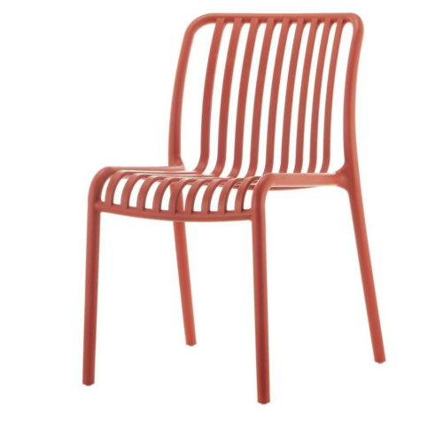 Slatted Plastic Dining Chair - Dining chair - QONKA HOME