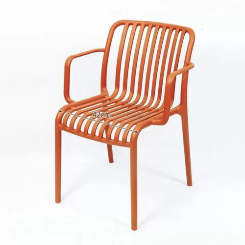 Slatted Plastic Dining Chair - Dining chair - QONKA HOME