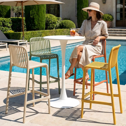 Modern Outdoor Counter Height Bar Chair - Outdoor furniture - QONKA HOME