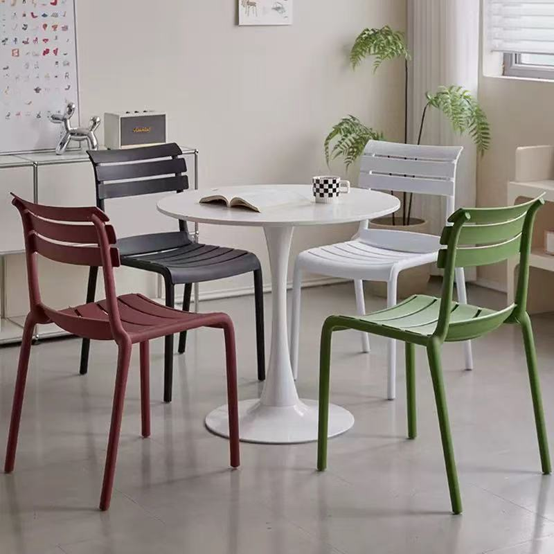 Slatted Plastic Dining Chair