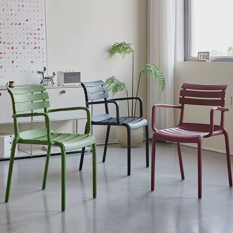 Slatted Plastic Dining Chair