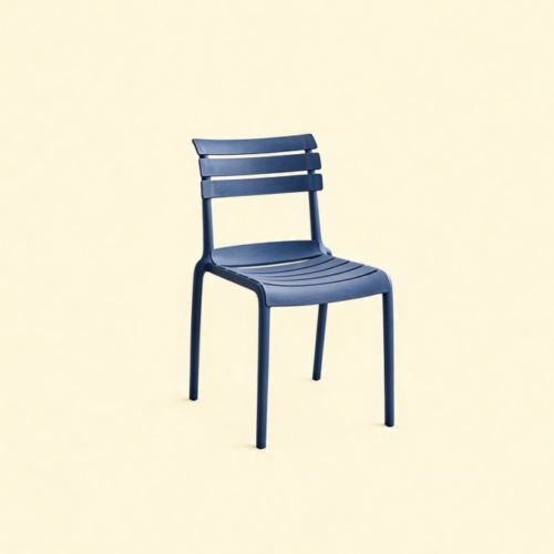 Slatted Plastic Dining Chair - Dining chair - QONKA HOME