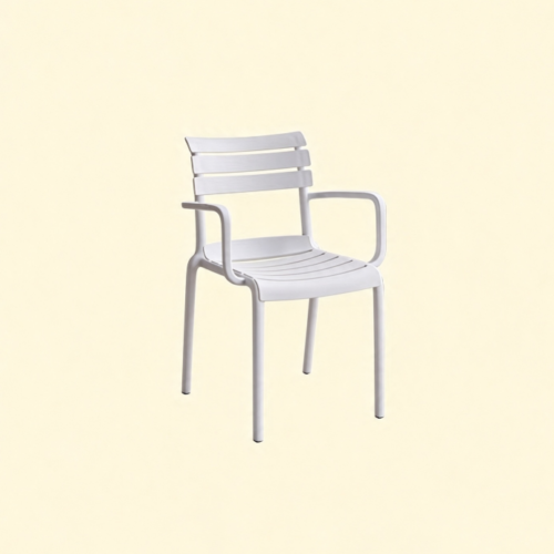 Slatted Plastic Dining Chair - Dining chair - QONKA HOME