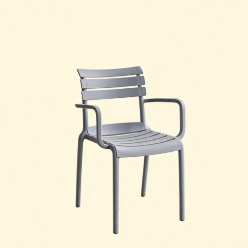 Slatted Plastic Dining Chair - Dining chair - QONKA HOME