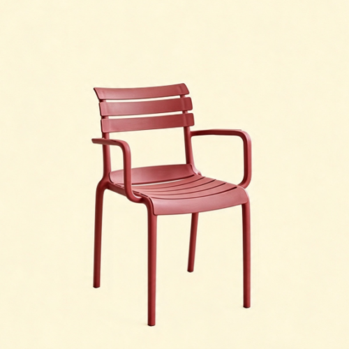 Slatted Plastic Dining Chair - Dining chair - QONKA HOME
