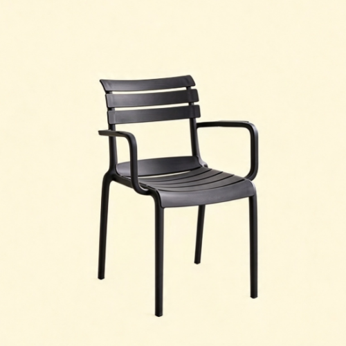 Slatted Plastic Dining Chair - Dining chair - QONKA HOME