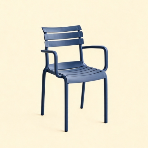 Slatted Plastic Dining Chair - Dining chair - QONKA HOME