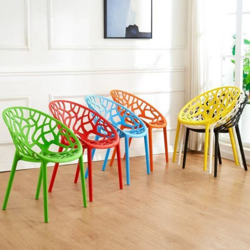 Tree Branch Hollow Out Plastic Dining Chair - Dining chair - QONKA HOME