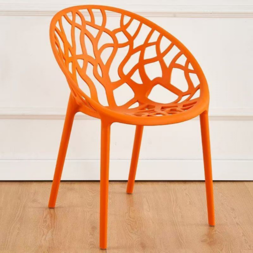 Tree Branch Hollow Out Plastic Dining Chair - Dining chair - QONKA HOME