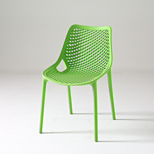 Mesh Hollow Stackable Plastic Dining Chair - Dining chair - QONKA HOME