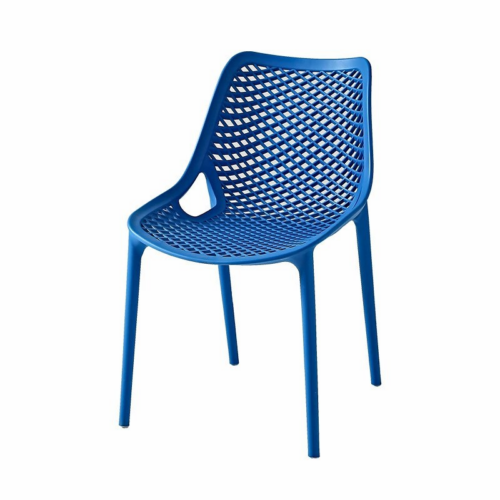 Mesh Hollow Stackable Plastic Dining Chair - Dining chair - QONKA HOME