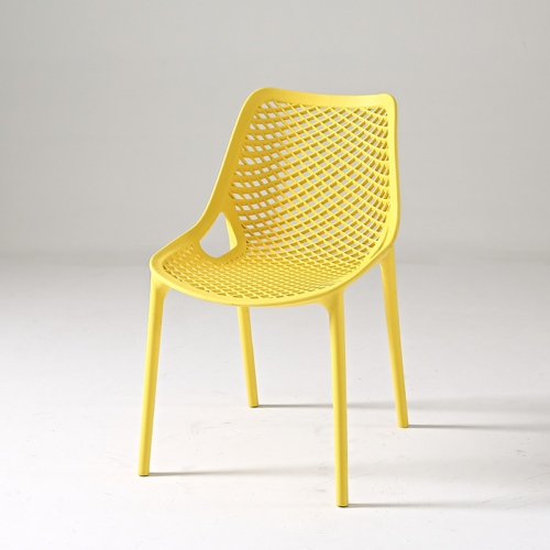 Mesh Hollow Stackable Plastic Dining Chair - Dining chair - QONKA HOME