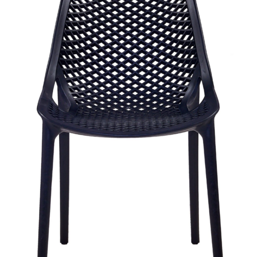 Mesh Hollow Stackable Plastic Dining Chair - Dining chair - QONKA HOME