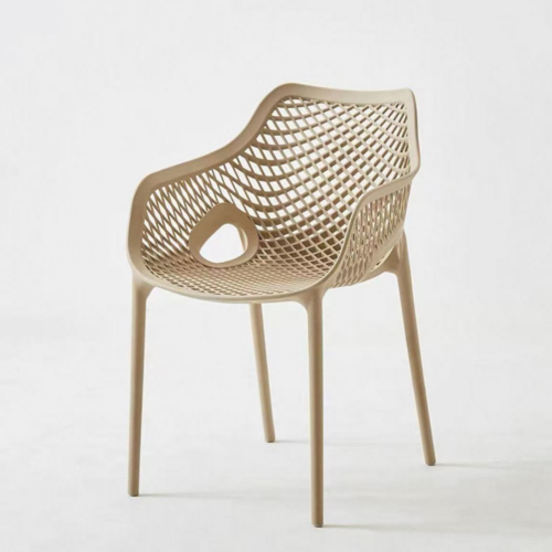 Mesh Armrest Plastic Dining Chair - Dining chair - QONKA HOME