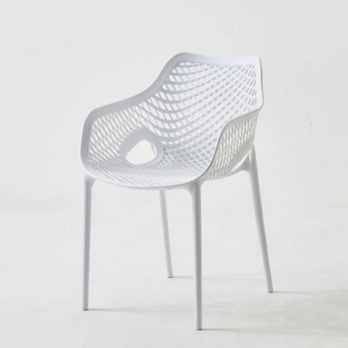 Mesh Armrest Plastic Dining Chair - Dining chair - QONKA HOME