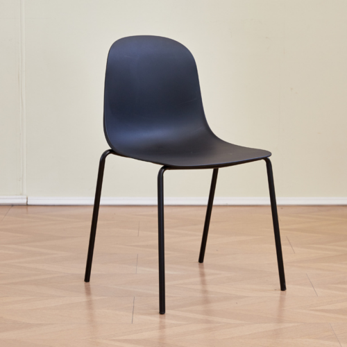 Plastic Dining Chair with Metal Legs - Dining chair - QONKA HOME