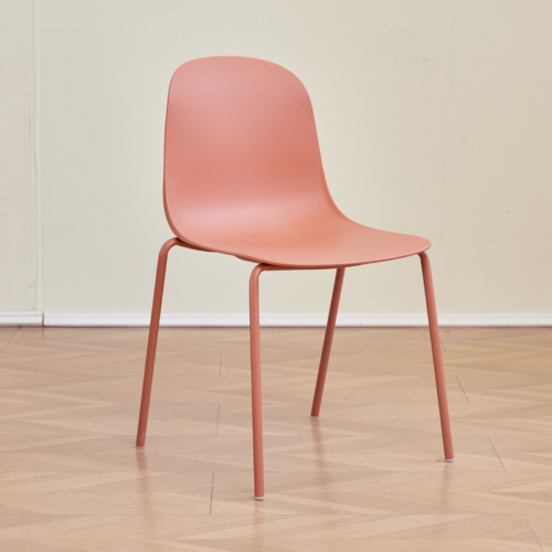 Plastic Dining Chair with Metal Legs - Dining chair - QONKA HOME
