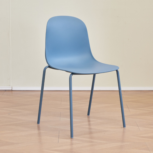 Plastic Dining Chair with Metal Legs - Dining chair - QONKA HOME