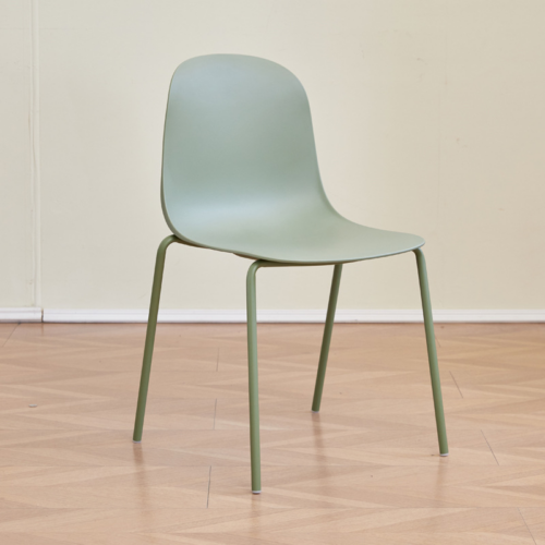 Plastic Dining Chair with Metal Legs - Dining chair - QONKA HOME