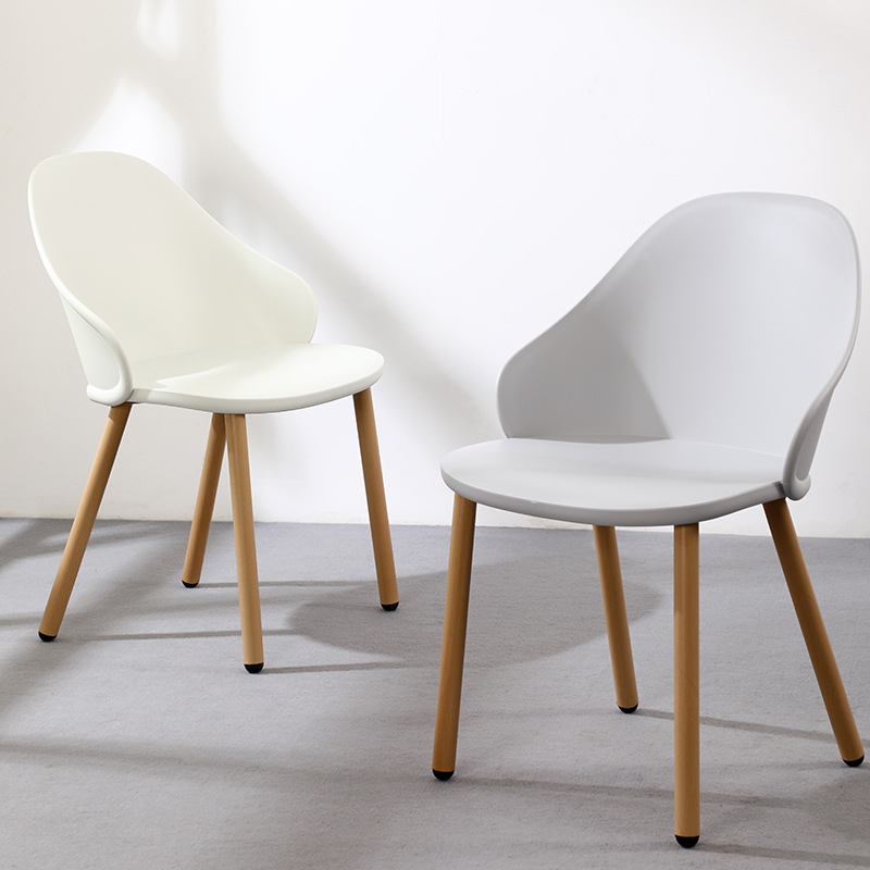 Curved Back Plastic Dining Chair