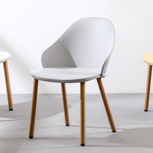 Curved Back Plastic Dining Chair - Dining chair - QONKA HOME