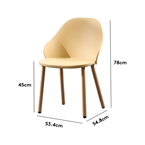 Curved Back Plastic Dining Chair - Dining chair - QONKA HOME