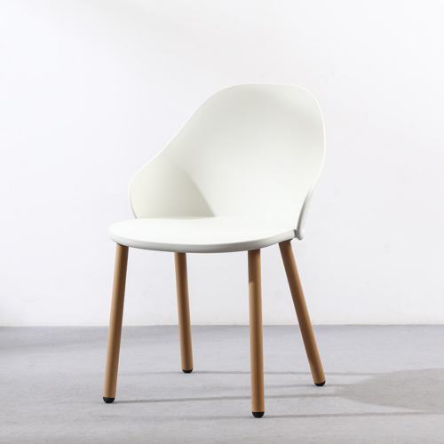 Curved Back Plastic Dining Chair - Dining chair - QONKA HOME