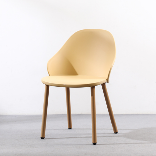 Curved Back Plastic Dining Chair - Dining chair - QONKA HOME