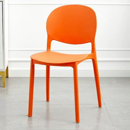 Curved Back Plastic Dining Side Chair - Dining chair - QONKA HOME