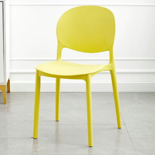 Curved Back Plastic Dining Side Chair - Dining chair - QONKA HOME