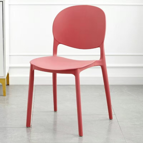 Curved Back Plastic Dining Side Chair - Dining chair - QONKA HOME