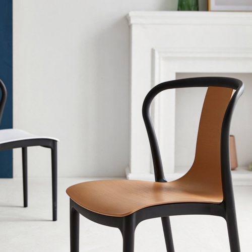 Hollow Frame Plastic Dining Chair - Dining chair - QONKA HOME