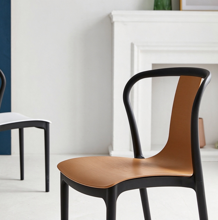 Hollow Frame Plastic Dining Chair