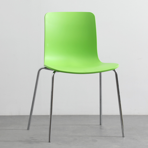 Plastic Dining Chair with Chrome Legs - Dining chair - QONKA HOME