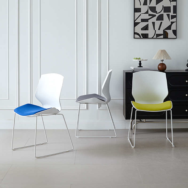 Padded Plastic Sled Base Chair