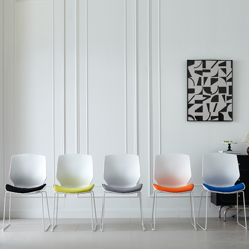 Padded Plastic Sled Base Chair