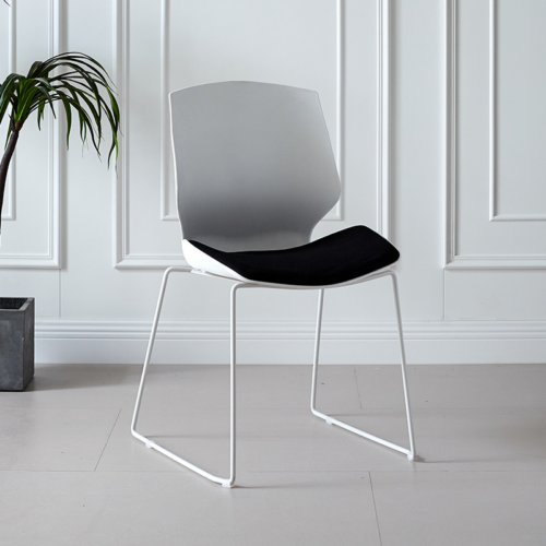 Padded Plastic Sled Base Chair - Dining chair - QONKA HOME
