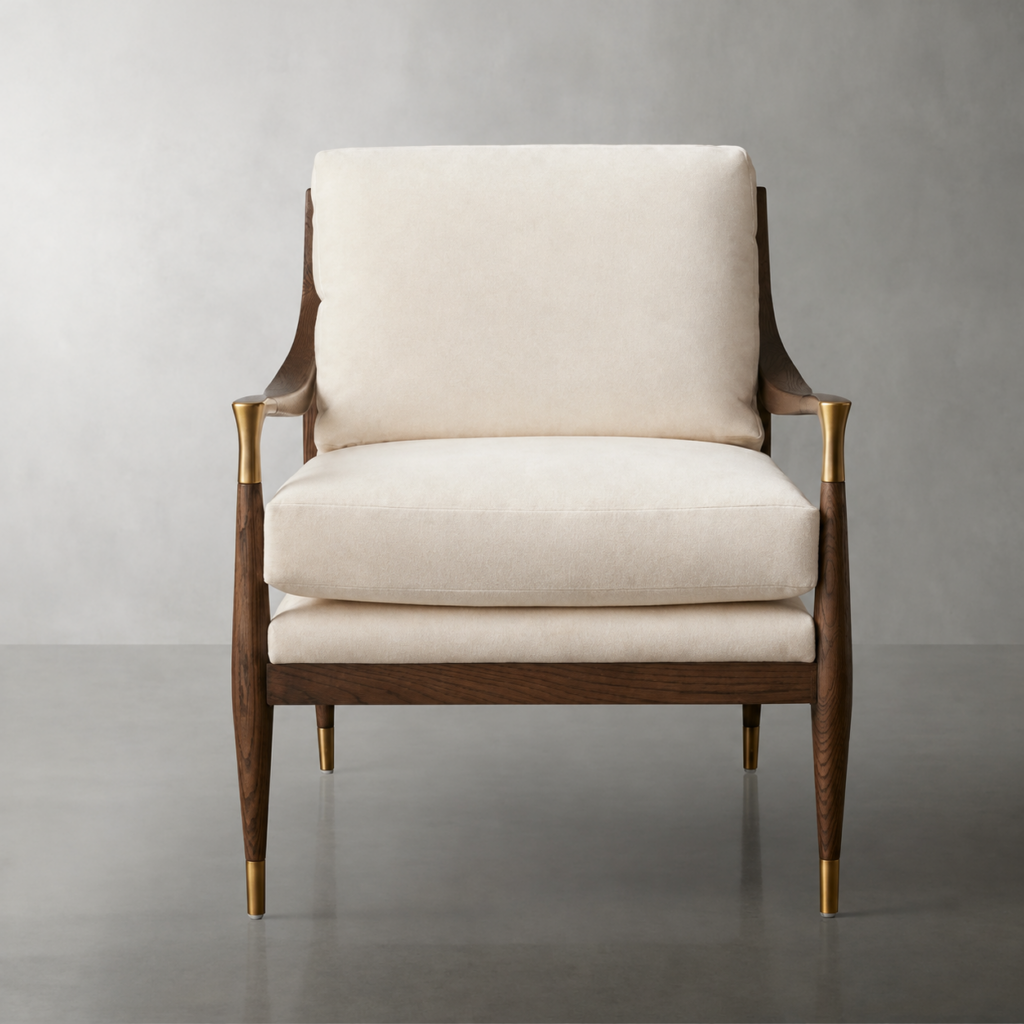 Mid-century Tufted Accent Chair - Living room furniture - QONKA HOME