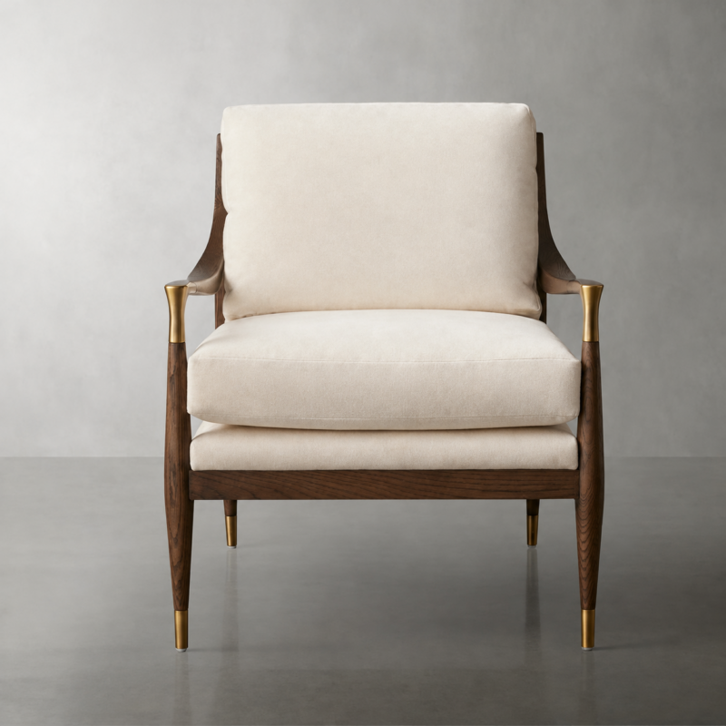 Mid-century Tufted Accent Chair - Living room furniture - QONKA HOME