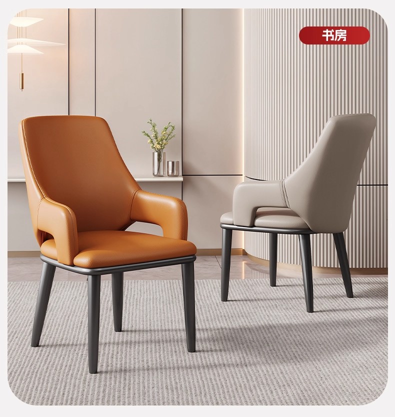 Modern Cylinder Back Dining Chair with Polished Stainless Steel Frame, Upholstered Accent Chair