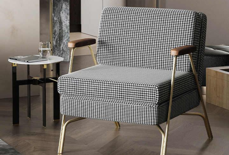 Houndstooth retro accent chair from QONKA HOME accent chair manufacturer